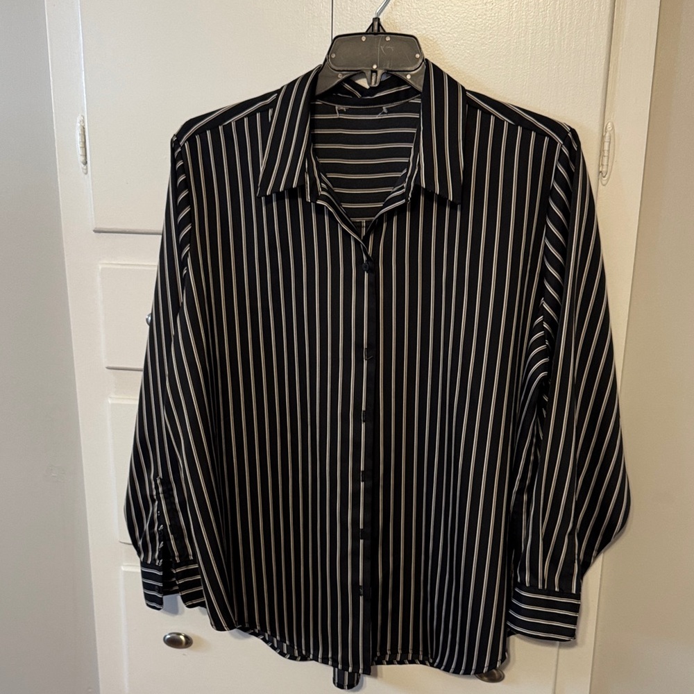 Black and White Striped Women’s Shirt